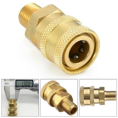 Messing 5000 PSI Hochdruckreiniger Schnellkupplung M22 auf 1/4 Stecker Kupplung Adapter - Bild 20 von 22