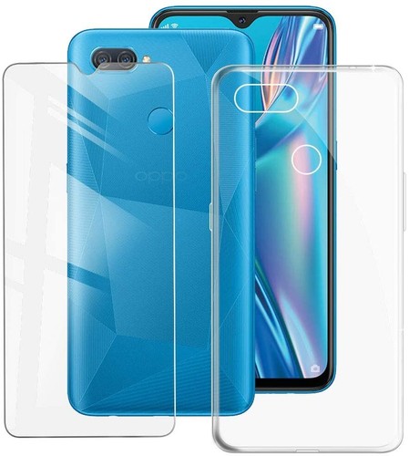 For OPPO AX7 / A7 TEMPERED GLASS SCREEN PROTECTOR + CLEAR SILICONE TPU GEL CASE - 第 1/12 張圖片