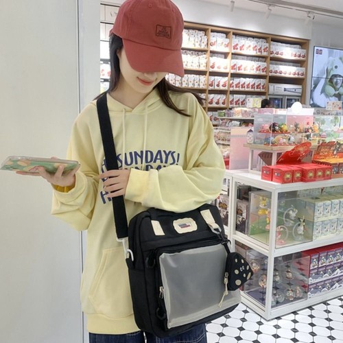 Clear Pin Display Bag Japanese Style Pin Display Backpack School Gift - Picture 3 of 16
