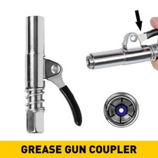 Grease Gun Coupler Locks Zerk Fittings Onto Grease Goes in 1/8 NPT No Leak