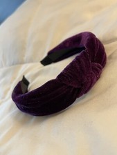NEW Purple Velvet Fabric Hair Band Classy Elegant Rare Unique New Without Tag