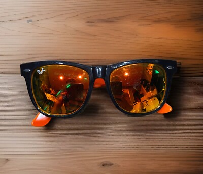 Ray Ban Sunglasses RB2140 1002/69 Top Black On Transparent Orange