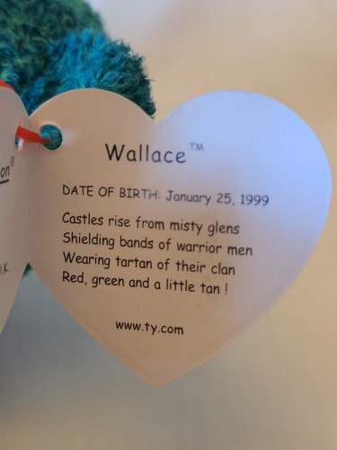 TY Beanie Baby - Rare Retired Original Pristine Mint Condition 1999 Wallace Bear - Picture 7 of 8