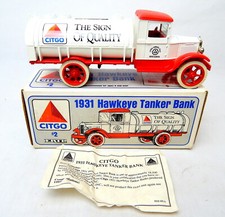 1R ERTL 1931 Hawkeye Tanker Truck Metal Bank 1/34th Scale Boxed