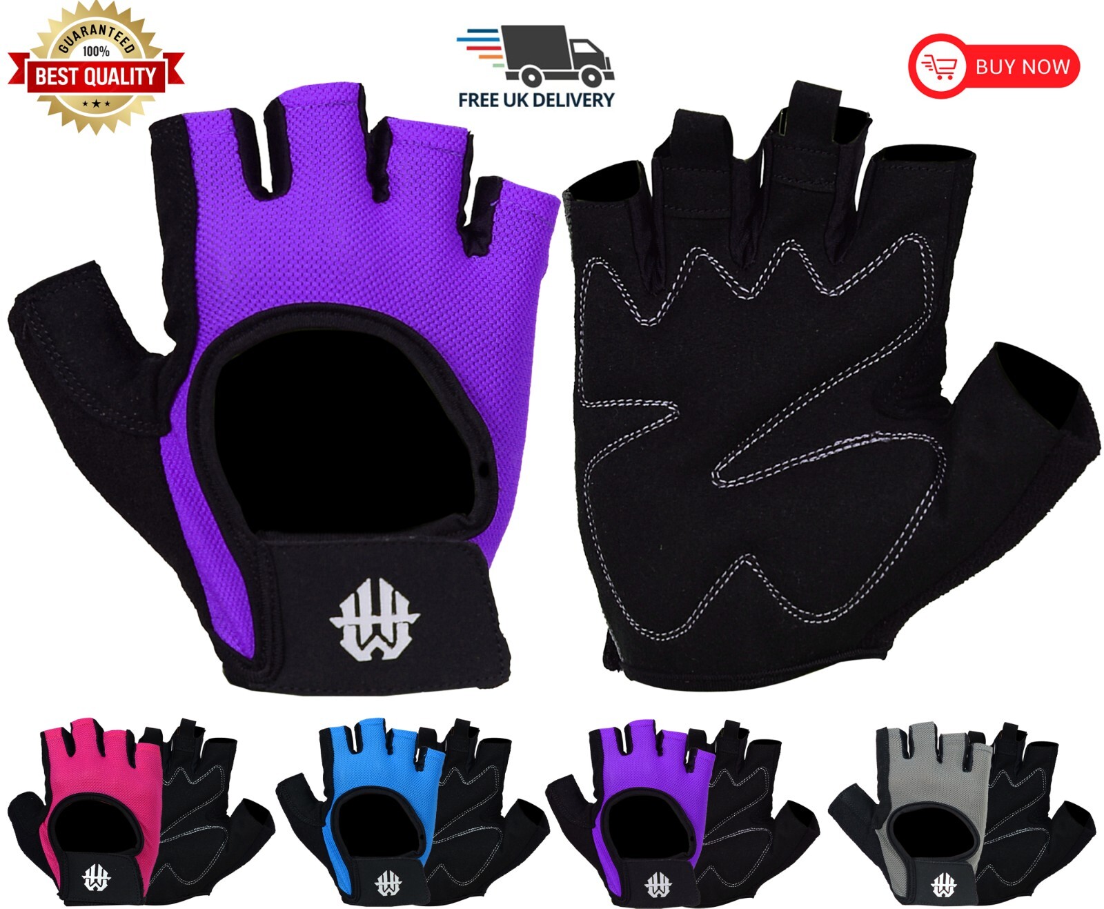 Men Women Cycling Padded Gloves Half Fingers Fingerless MTB Sport