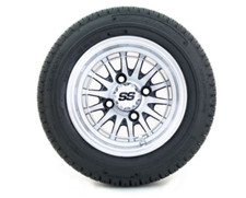 BLOWOUT Machined black Medusa 10 inch Tire  Wheel Combo Golf Cart 205 x 50 x 10