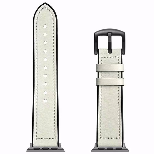 Soft Leather & Silicone Strap for Apple Watch 10 9 8 7 6 SE 40/44/41/45/42/46mm - Picture 30 of 30