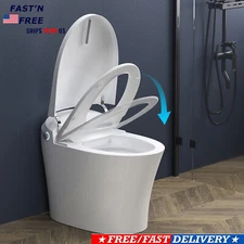 Smart One Piece Toilet Elongated Tankless Toilet W/ Heated Seat Auto Flushing