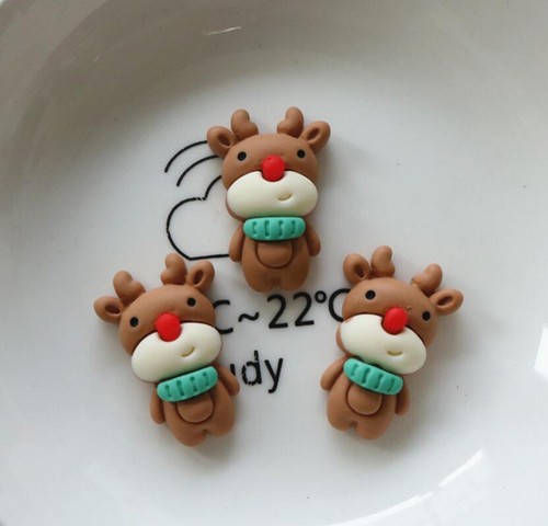 20Pcs Mixed Resin Cartoon Christmas Ornaments Flatback Buttons for Crafts Decor - Picture 11 of 12