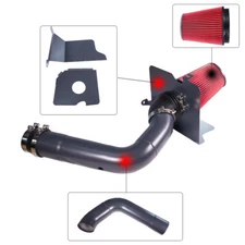 RED 2004-2005 Silverado LLY 6.6L V8 Diesel Heat Shield Cold Air Intake Kit