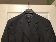 austin reed 44L men's new charcoal 100%wool sport coat blazer jacket 