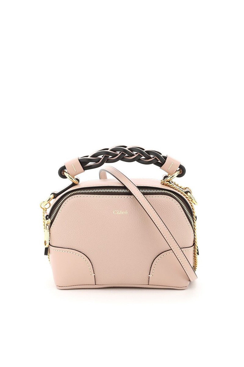 Very Popular! New CHLOE Daria Mini Dual Zip Gold Chain Satchel Bag  