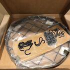 Vintage Gourmet Pot Rack 20-in Round Rogar Hammered Bronze & Black Model 8040