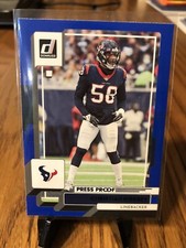 2022 Donruss Football Press Proof Blue #45 Christian Kirksey - Houston Texans