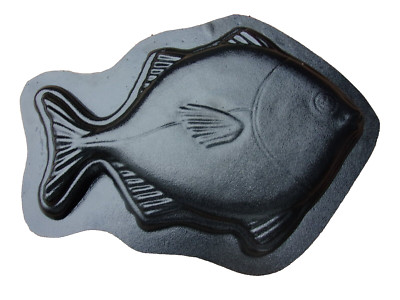Fish stepping stone mold concrete plaster casting sea mould 15'' x 11'' x 1'' thick