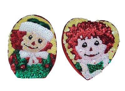 Raggedy ANN & ANDY Sequin Treasure Box Ornament 1998 | eBay