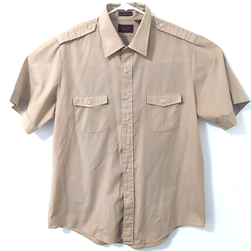 LEVI'S Safari Hemd Herren XL Knopfleiste Taliored für Männer Wandern Vintage Vintage - Bild 3 von 14
