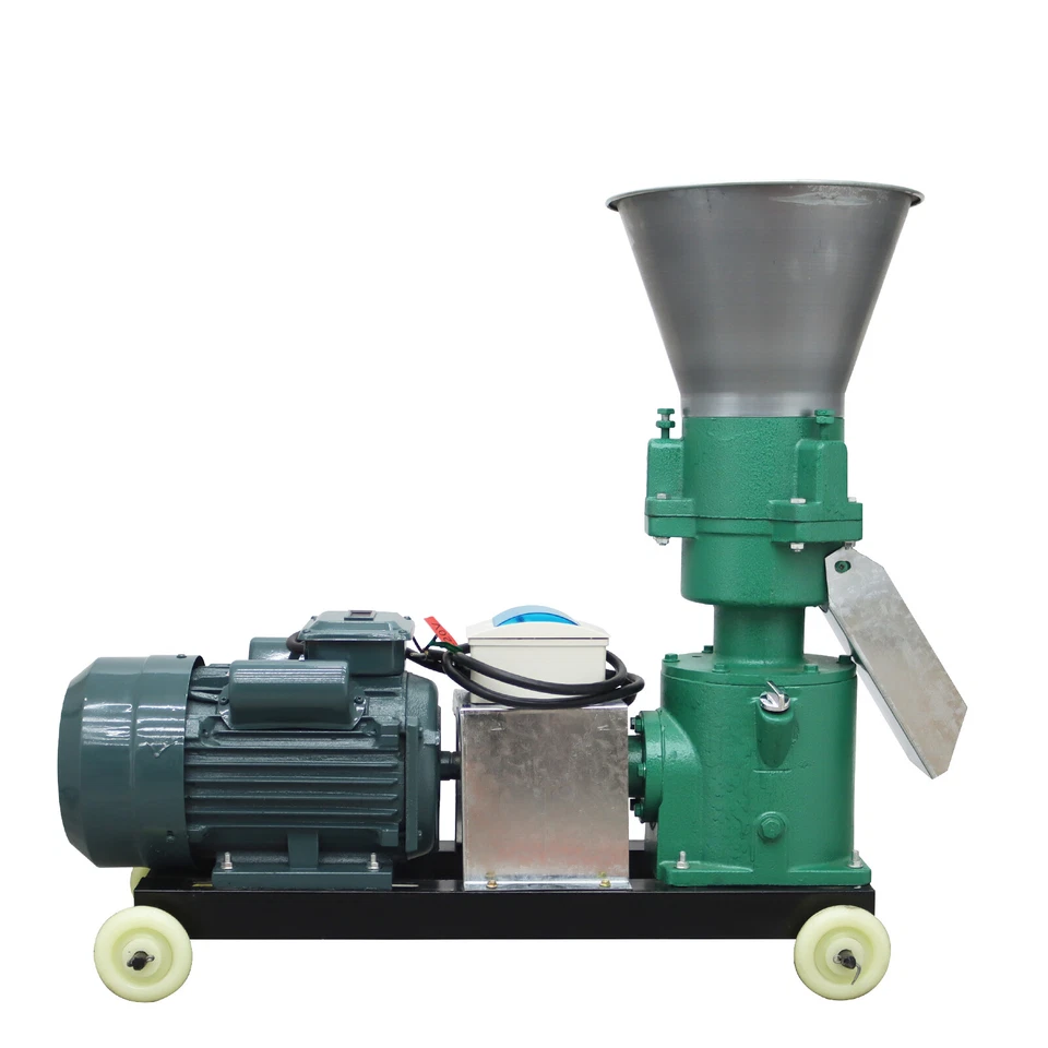 Máquina de molino de pellets de alimentación animal placas de 2,3,4,5,6,8,10,12 mm 220 V 3 rodillos 200 kg/h Foto 3 de 4