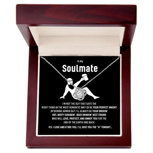 To My Soulmate, Love Knot Necklace, Soulmate Gift, Anniversary Gift - Picture 3 of 4