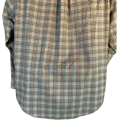Cabelas Shirt Men’s Sz Medium Green Plaid Long Sleeves Button Up Wrinkle Fre - Picture 8 of 23