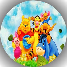 Tortenaufleger Geburtstag Tortenbild Fondant - Oblate Winnie Pooh & Freunde P74