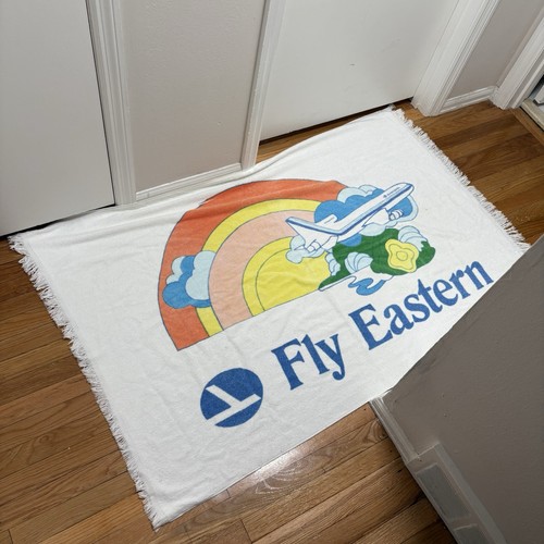 Vintage Fly Eastern Airline Towel Airline Memorabilia 59x37.5 - Picture 2 of 9