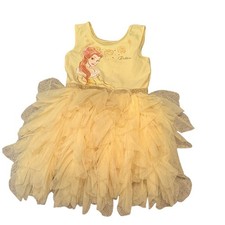 Disney Princess Belle Tutu Dress Yellow Gold Glitter Beauty and the Beast 2T