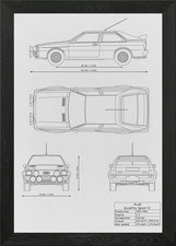 Audi Quattro Sport S1 Framed Wall Art Poster Canvas Print Picture Audi Quattro Sport S1 Framed Wall Art Poster Canvas Print Picture
