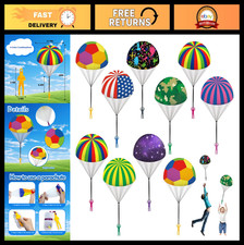 Outdoor Flying Parachute Toy Eggs - 10PCS Kids' Throwing Toys for Easter Fun
