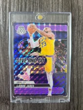 2024-25 Mosaic Prizm Give and Go LEBRON JAMES /175 Purple Fluorescent