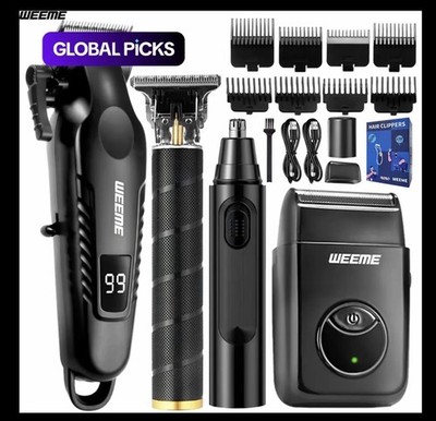 WEEME 4-in-1 Rechargeable Haircutting Kit, Model 826, USB, Black