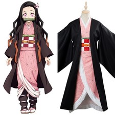 Demon Slayer Kimetsu no Yaiba Kamado Nezuko Cosplay Costume Kimono Halloween