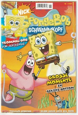   SPONGEBOB SCHWAMMKOPF #11/2009 + Poster/ohne Beilage, Ehapa COMICHEFT Z1/1-