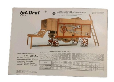 Alter Prospekt Ipf-Ural Motorbreitdreschmaschine