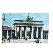 Postkarte AK Berlin Brandenburger Tor Gelaufe...