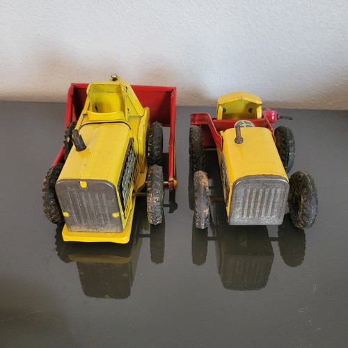 Marx Tin Friction Toy Power Dozer & Hi-Lift Loader 5" Vintage - Picture 4 of 7