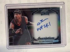 2025 Leaf Signature 76ers HOF Allen Iverson AI On Card Auto Inscribed #d 84/100