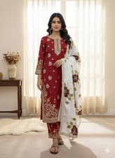 Pakistani Salwar Kameez Ready To Wear Dress 3 Piece Suit Wedding Party Bollywood