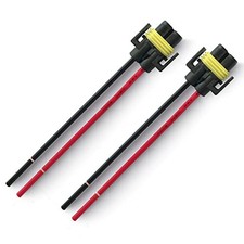 H11 Pigtail Socket H11 H9 H8 880 881 Female Nylon Adapter Wiring Harness 2 Pack