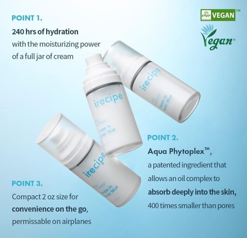 i-RECIPE Aqua-Phytoplex™ Cream in Toner Mist 2 oz / 60ml Vegan Kbeauty All-in-On - Picture 2 of 8