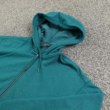 Eddie Bauer Hoodie Womens XS Teal Blue Green Full Zip Sweatshirt Jacket Outdoor