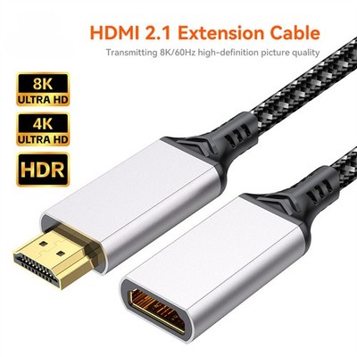 HDMI 2.1 extension Cable Ultra high Speed male to female 8K 4K Extender Cord 2m
