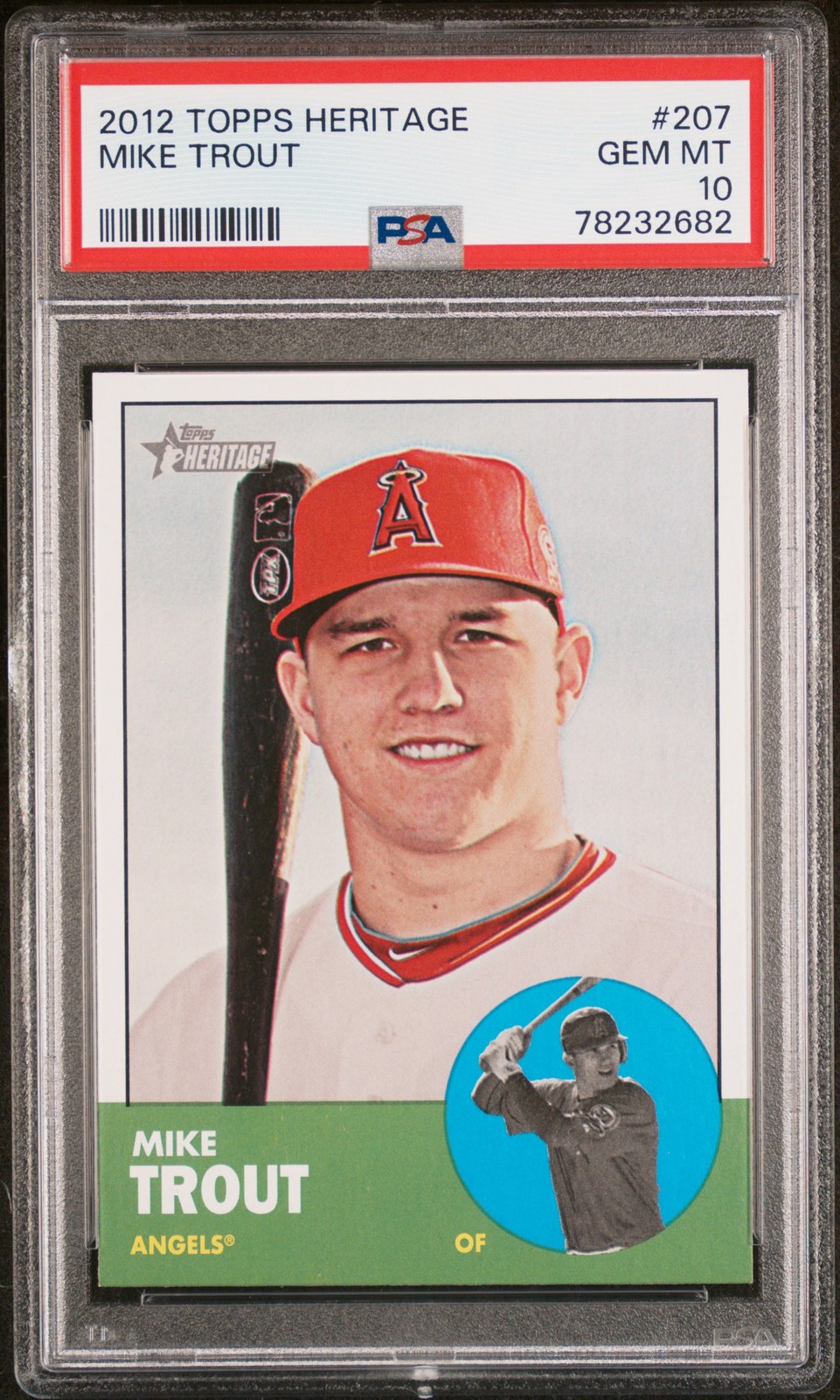 2012 TOPPS HERITAGE #207 MIKE TROUT PSA 10
