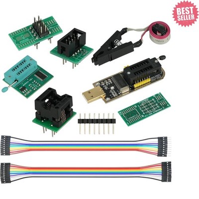 1 Set CH341A Programmer Compatible with for EEPROM Programmer 24 25 Series （3...