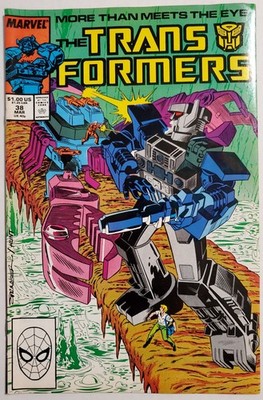 TRANSFORMERS #38 FIRST PRINTING! 1ST APP OF SPIKE WITWICKY! 1988 MARVEL COMICS!