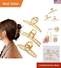 Stylish 3-Piece Hair Claw Clips - Ideal for Fashionable Updos and Everyday Looks