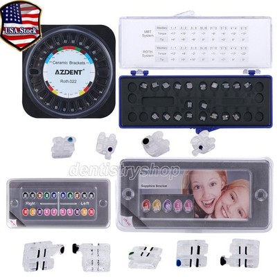 Dental Ortho Clear Bracket Monocrystalline Sapphire /Ceramic Braces Roth MBT 022