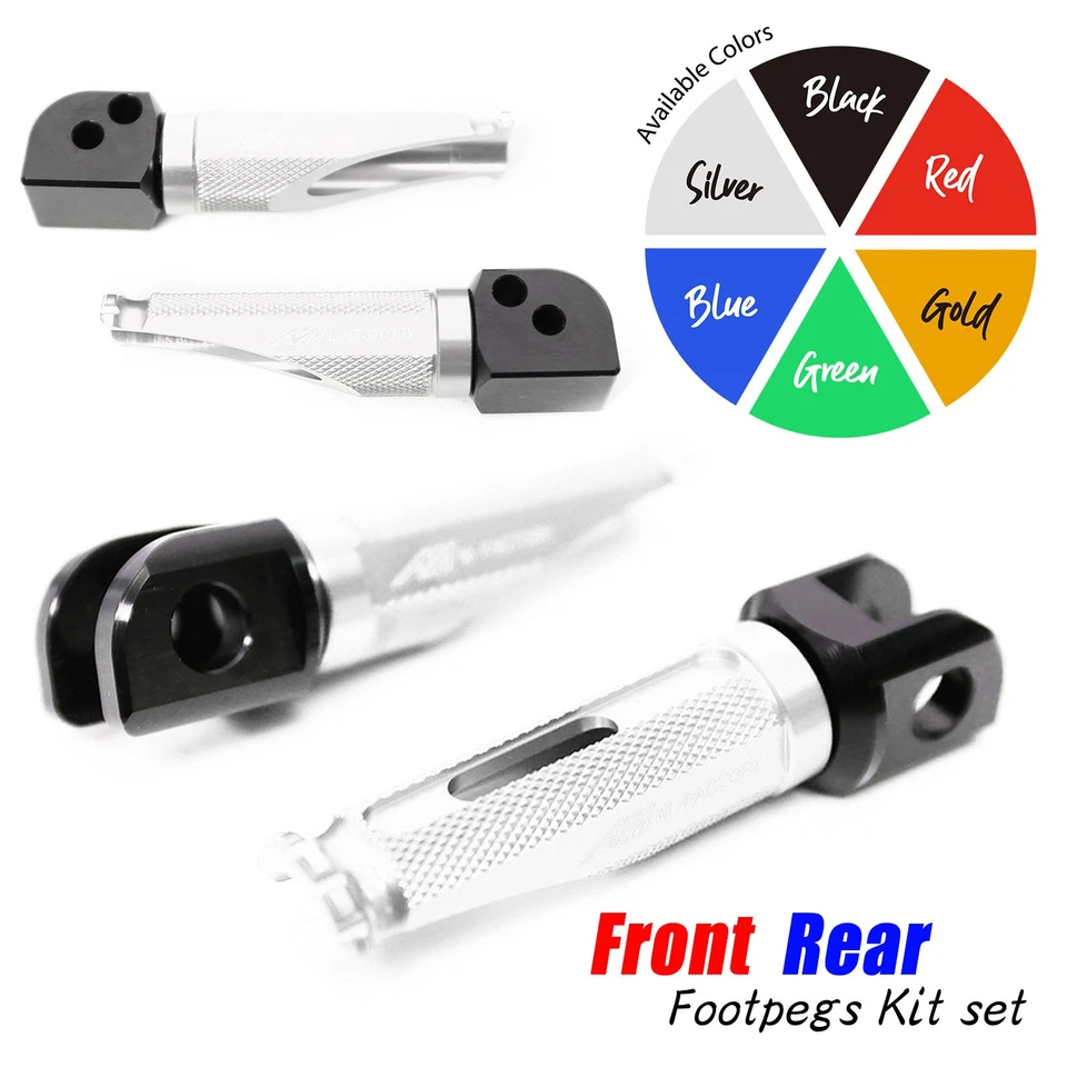 银色 MFP Rider 后脚钉套件 适用于 VTR1000 SP1/2 RVT1000R RC51 00-06 07 — 第 2/4 张图片