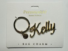 Personalite Marina De Buchi Gold Tone Bag Charm Key Ring Key Chain Kelly