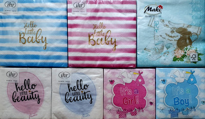 Baby Boy Girl Servietten Geburt Taufe Party Picker Deko Baby Bottle Streudeko